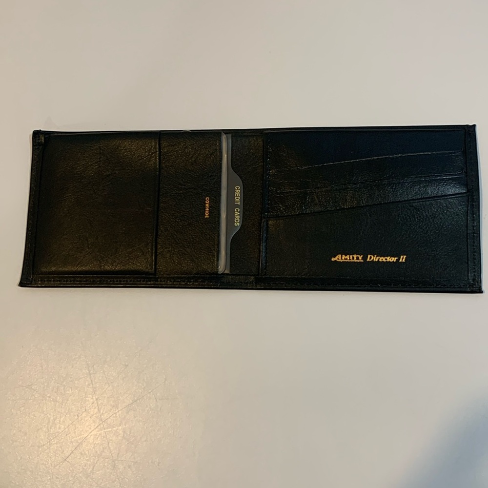 NEW Black Leather Men's Billfold